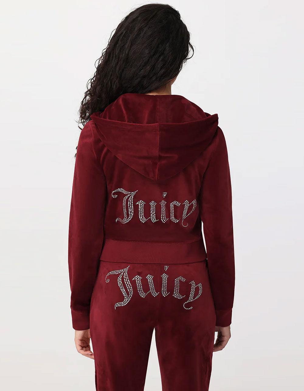 JUICY COUTURE OG Big Bling Womens Hoodie - RED Product Image