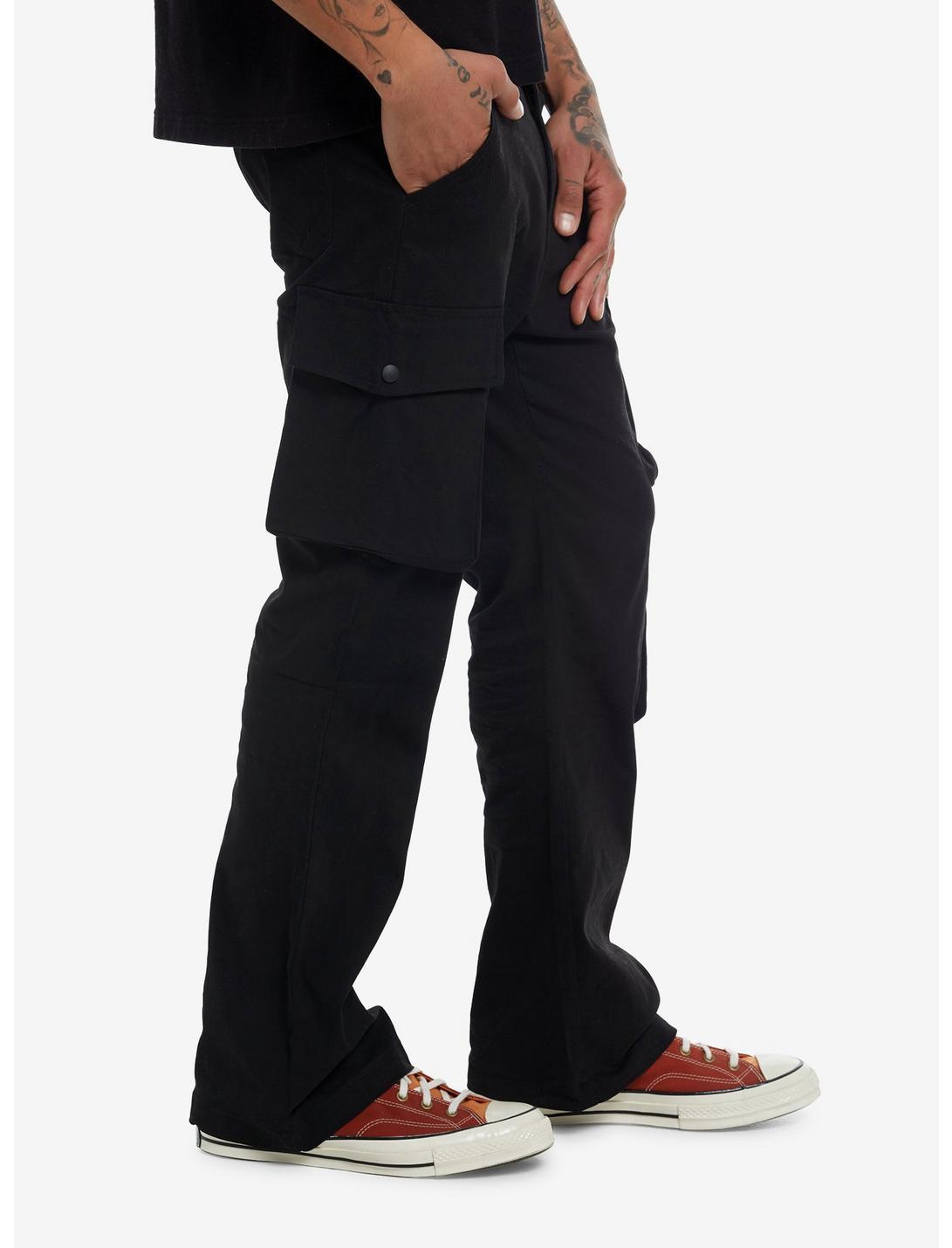 Black Snap Pocket Cargo Pants Product Image