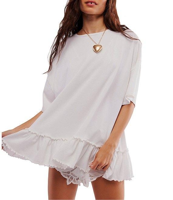 Free People We The Free Why Yes Tee Crew Neck Short Sleeve Oversized Tee Product Image