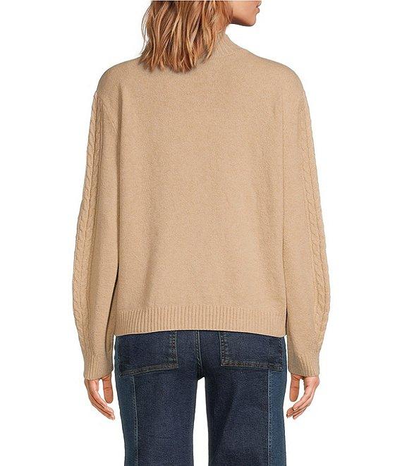 Chelsea & Violet Cameron Wool Blend Knit Mock Neck Long Sleeve Pullover Sweater Product Image