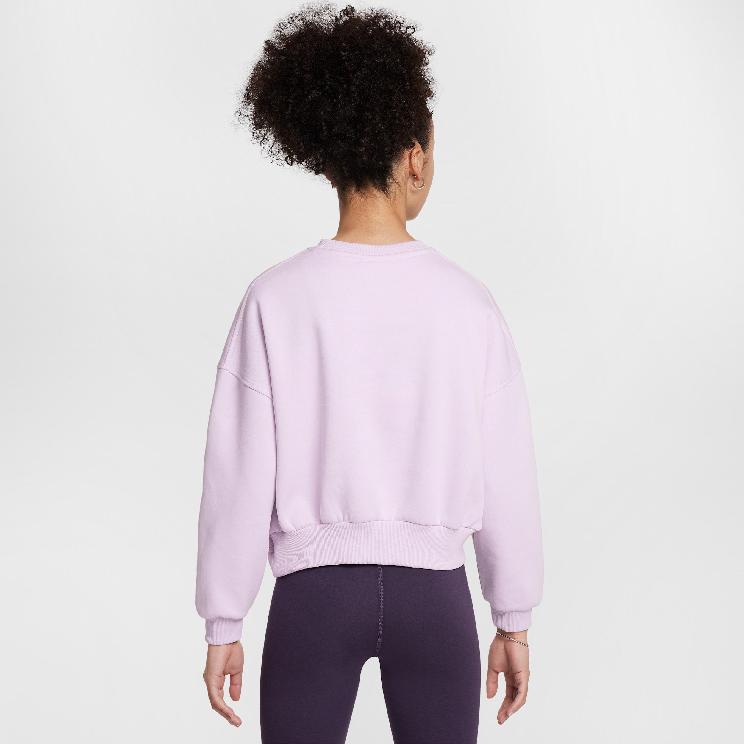 Unisex Nike Sportswear Club Fleece Girls' Boxy Crew-Neck Sweatshirt Product Image