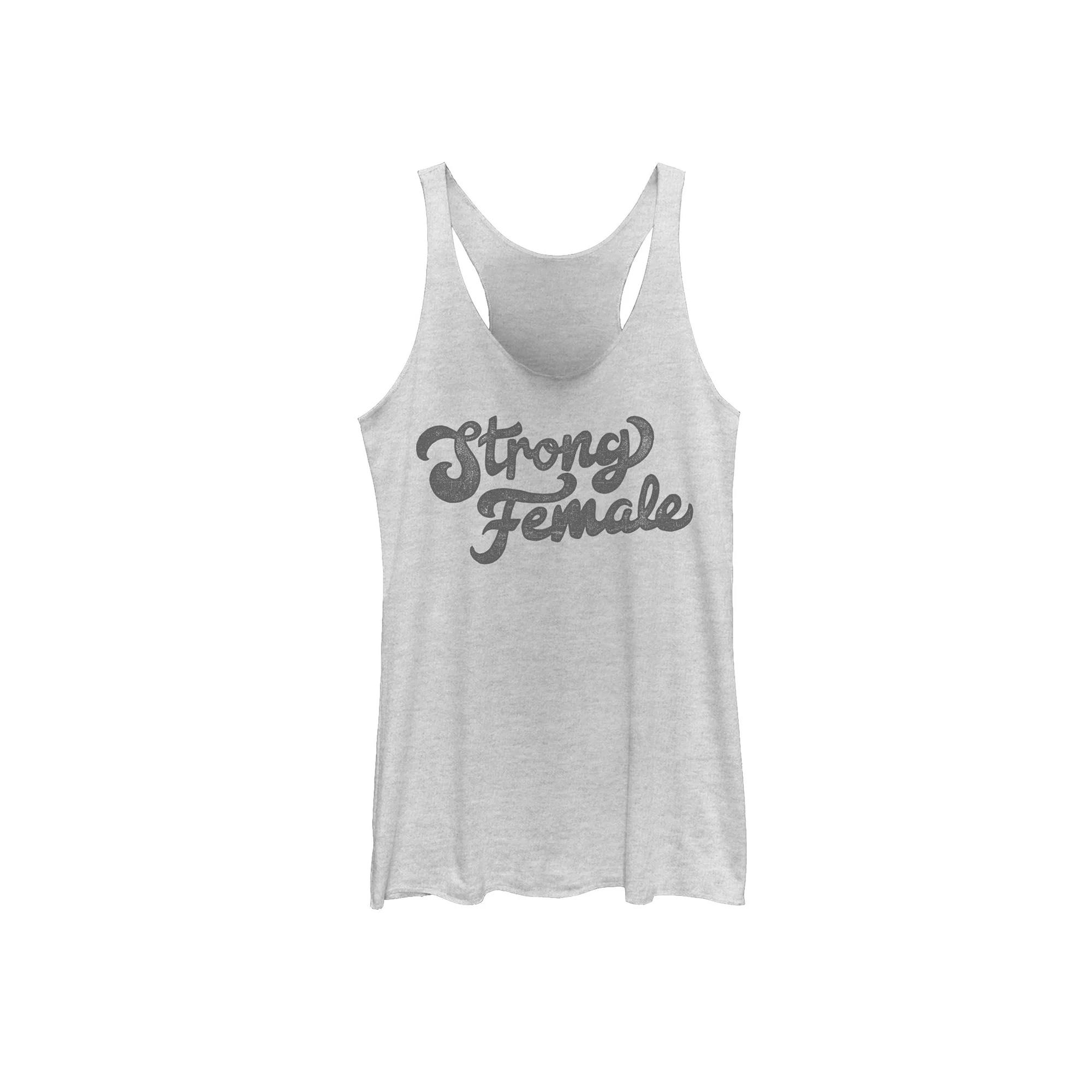Juniors' Strong Female Retro Text Women's Empowerment Tank Top, Girl's,  Product Image