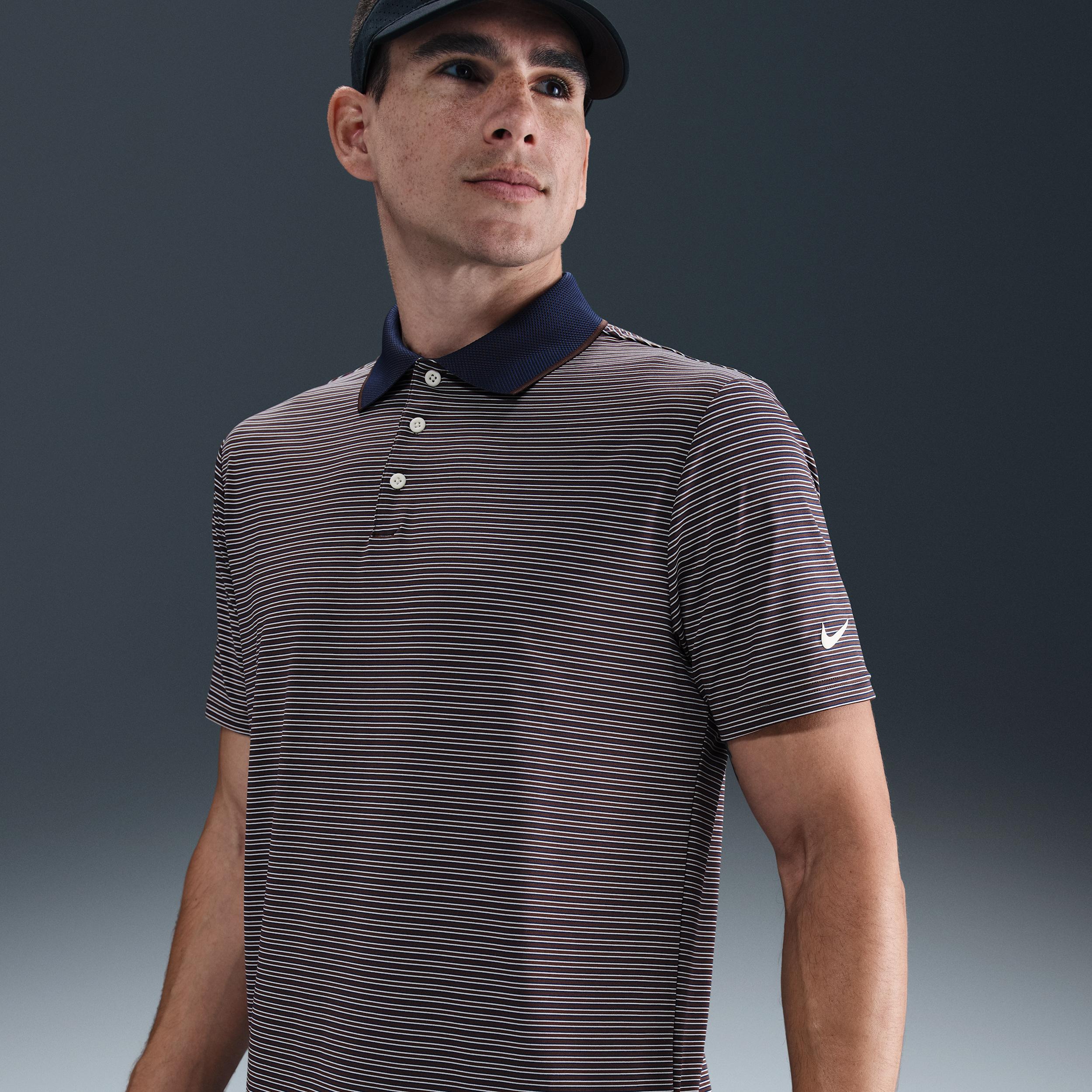 Nike Mens Tour Dri-FIT Striped Golf Polo | FZ7479-237 Product Image