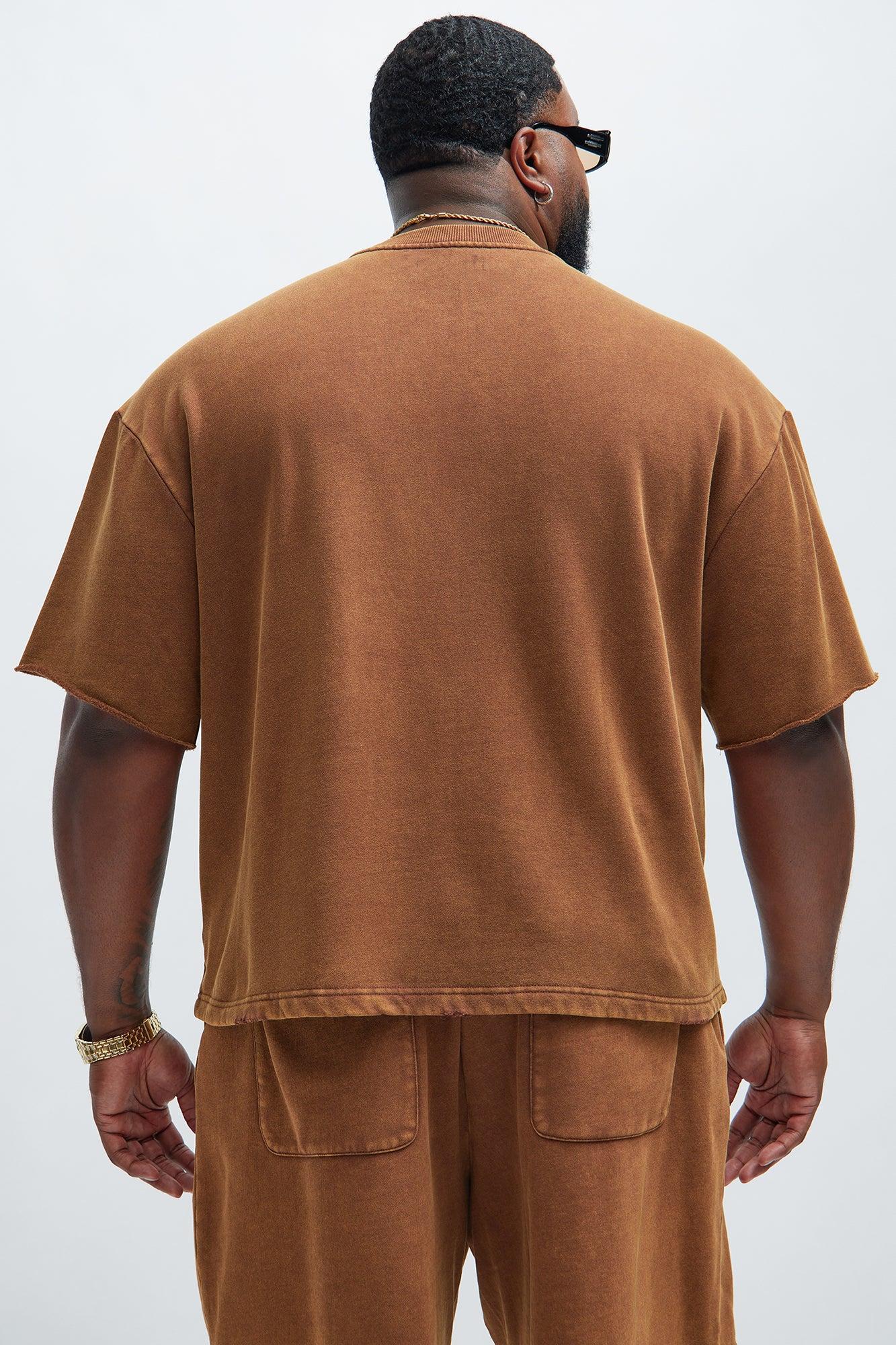 Tyson Heavy Wash Tee - Dark Brown Product Image