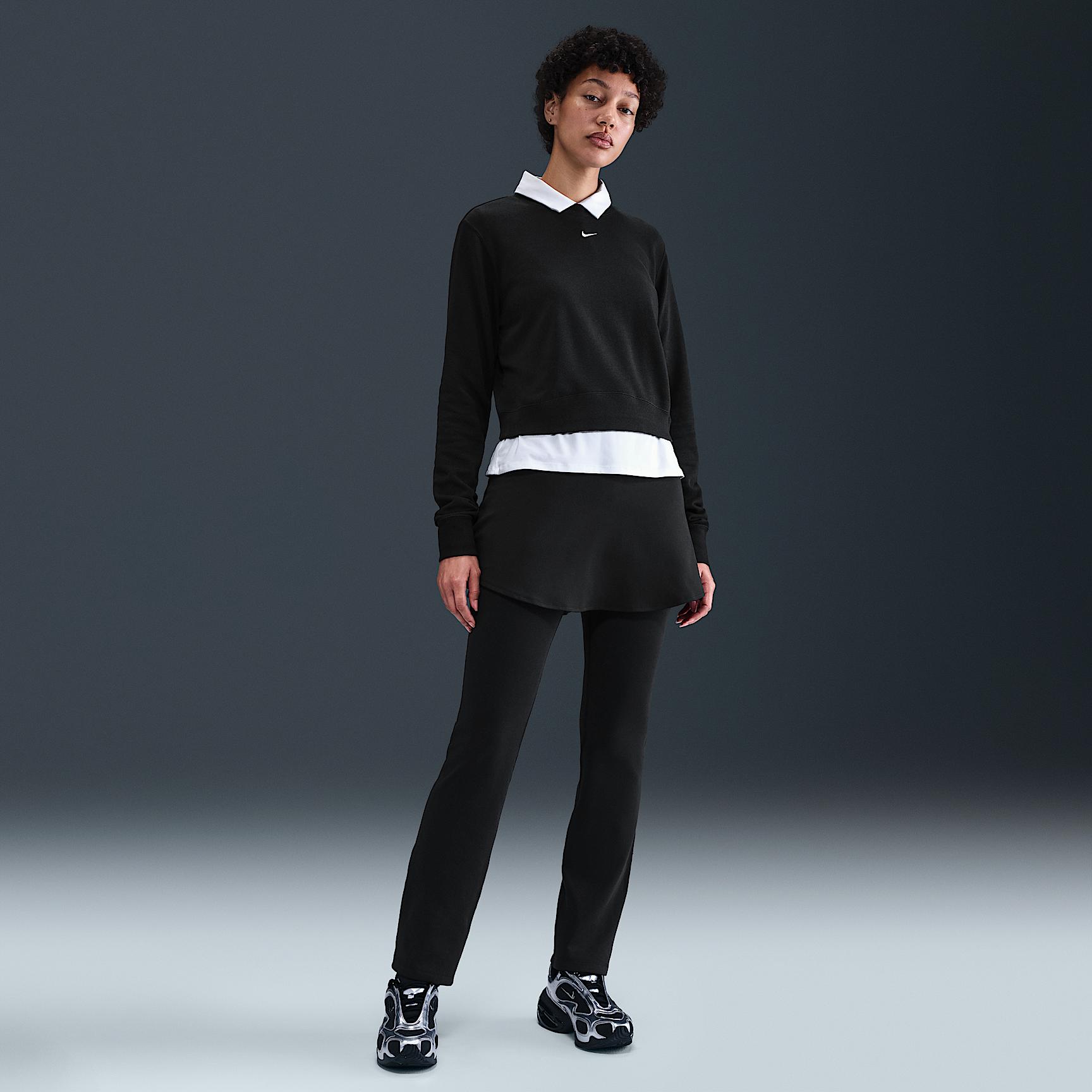 Womens Nike Sportswear Chill Terry Crew-Neck French Terry Sweatshirt | HV2393-675 Product Image