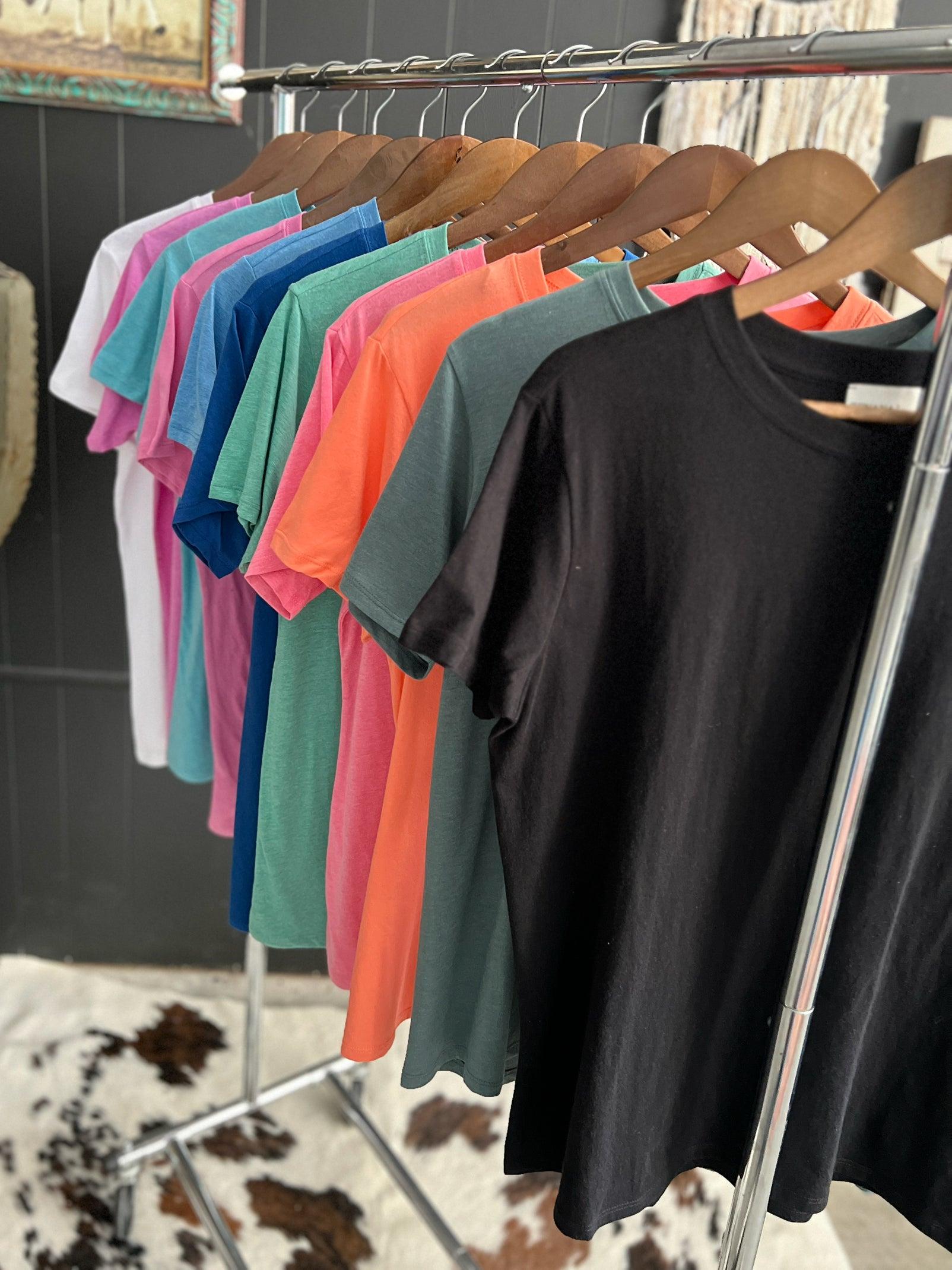 Zenana Cotton Boyfriend Round Neck Basic Tee Product Image