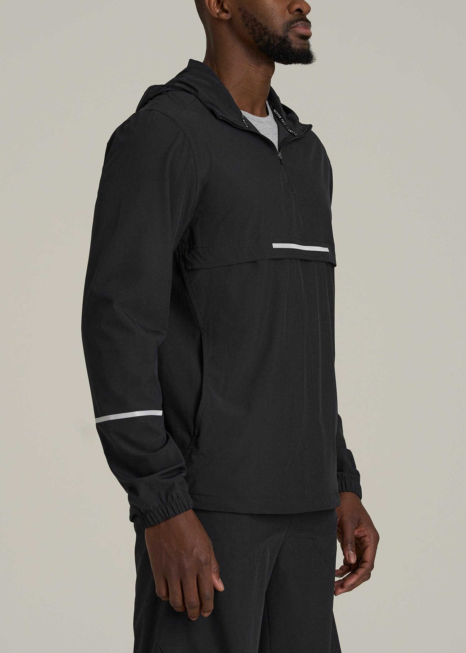 Featherweight Packable Anorak for Tall Men in Black Male Product Image