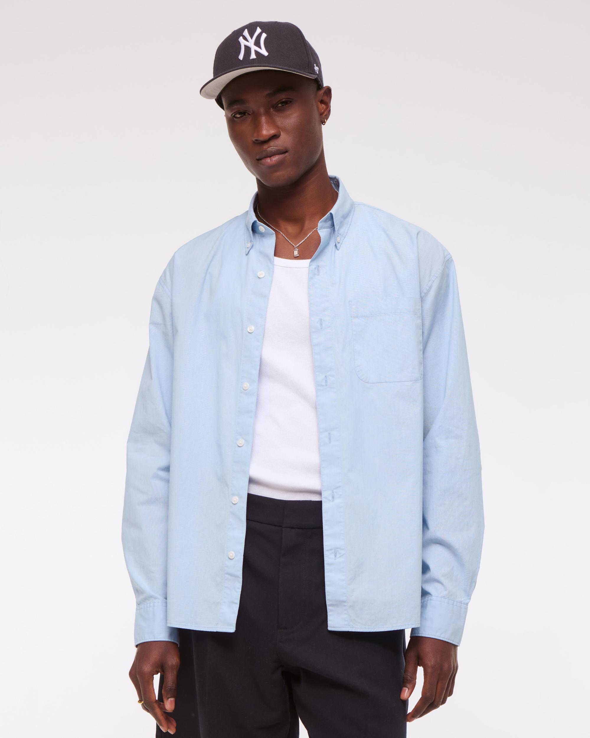 Poplin Button-Up Shirt Product Image