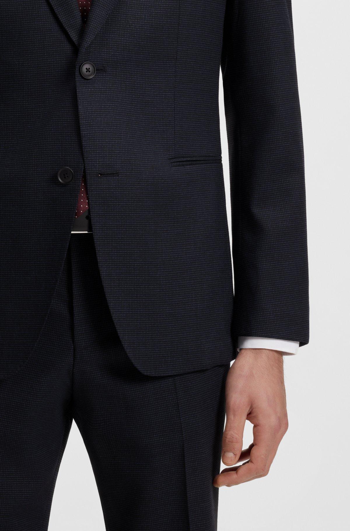 Extra-slim-fit suit in a micro-pattern wool blend Product Image
