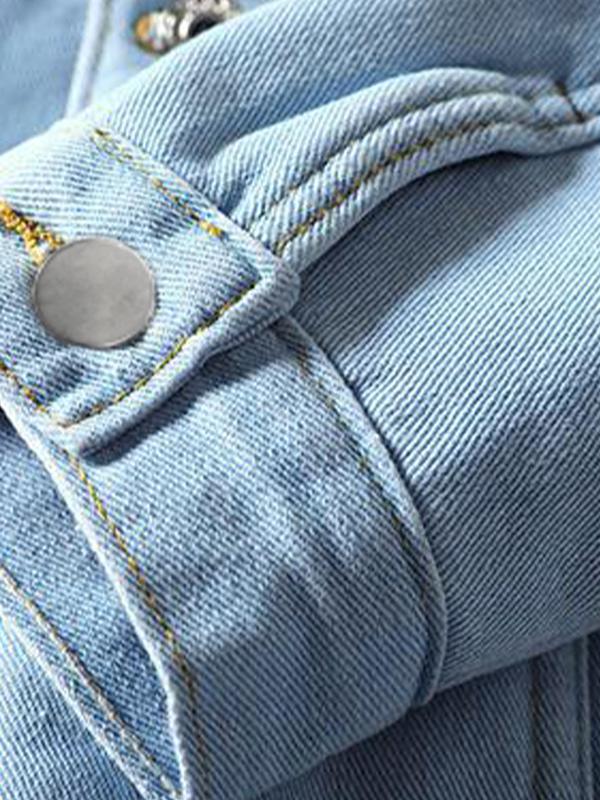 Men's Vintage Fleece Lined Denim Jacket Product Image