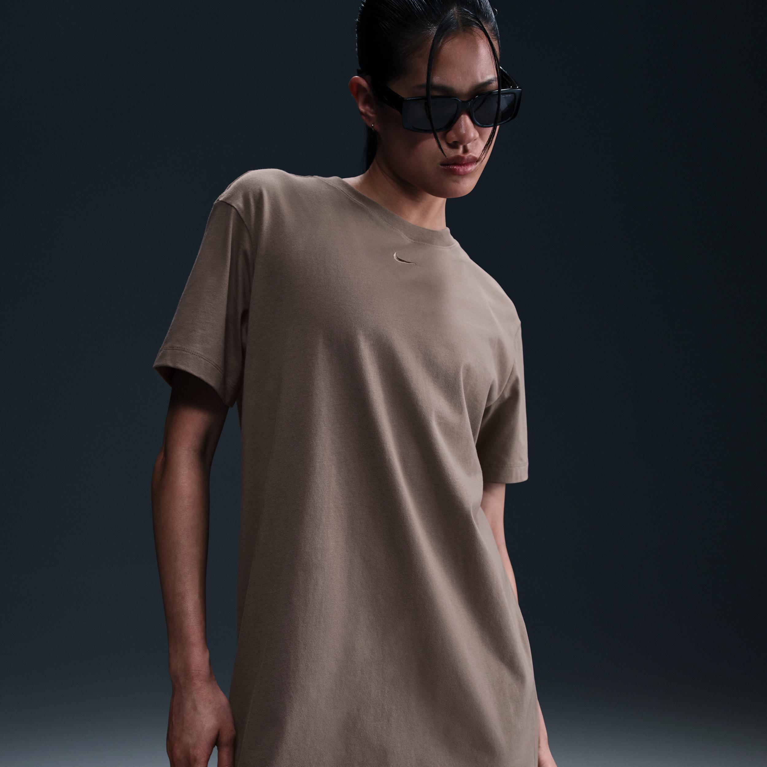 Nike Womens Nike NSW Essential Short Sleeve Dress T-Shirt - Womens Mink Brown/Mink Brown Product Image