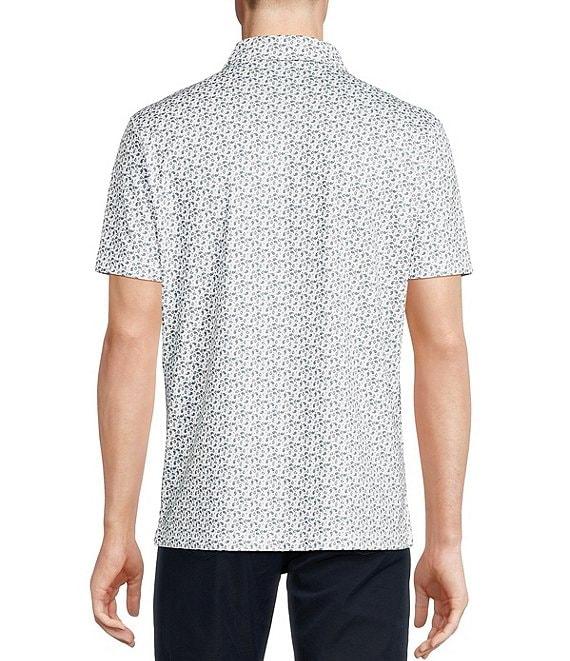 Cremieux Blue Label Performance Stretch Avocado Print Short Sleeve Polo Shirt Product Image
