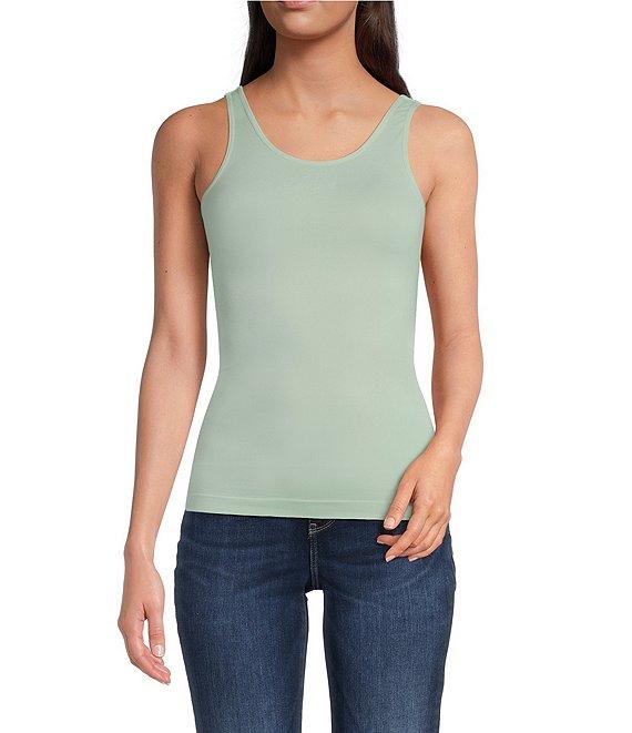 Modern Movement Solid Seamless Reversible Micro Knit Tank Product Image