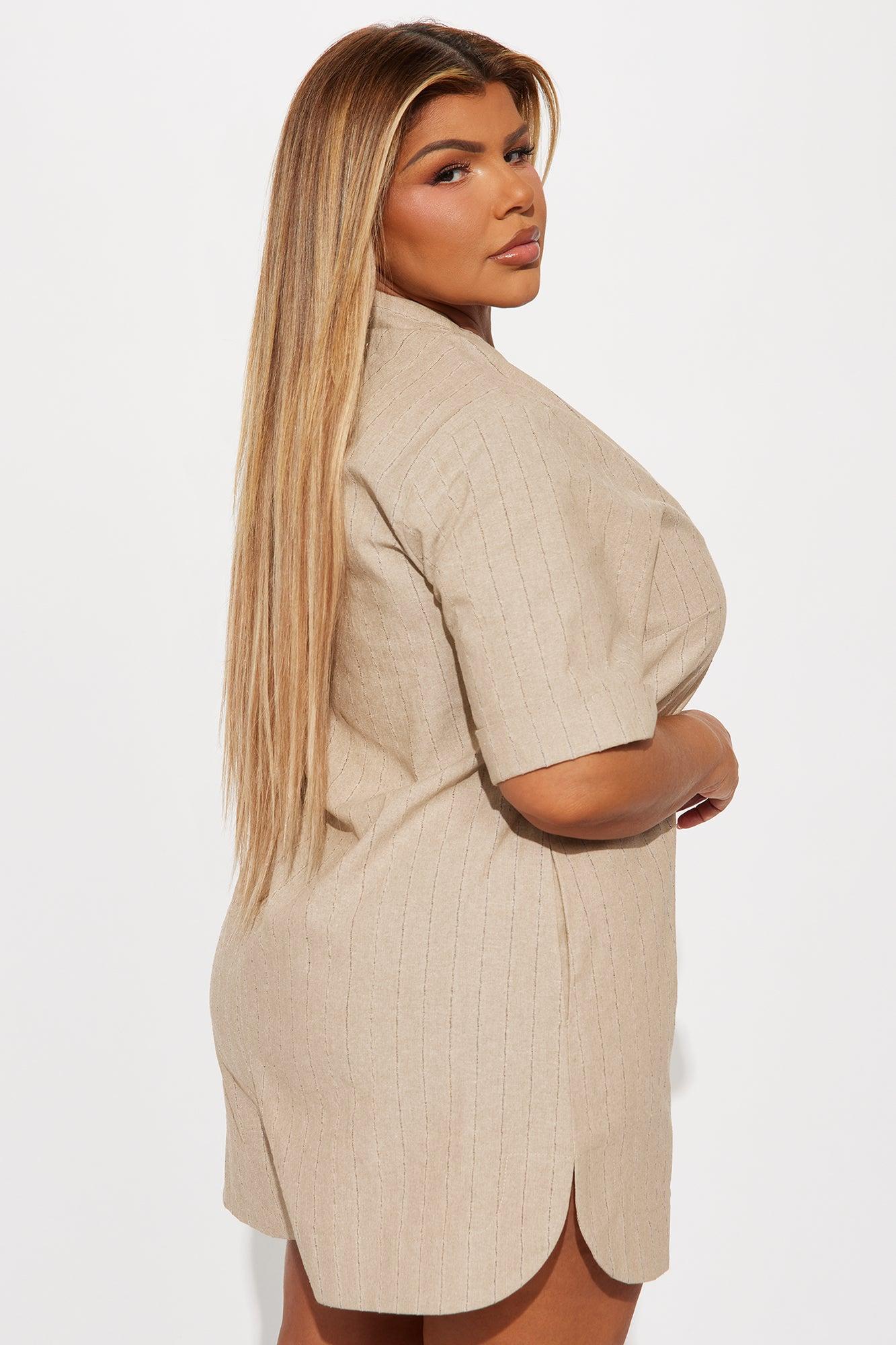 Living Good Linen Romper - Taupe Product Image