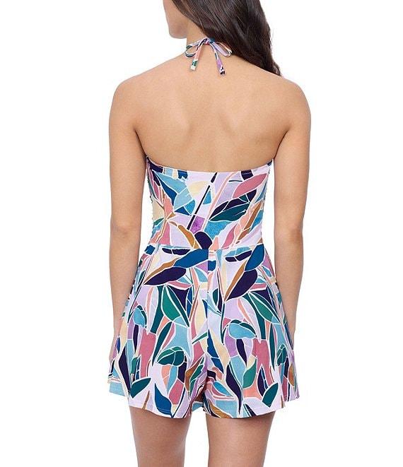 Profile By Gottex Aura Halter Sweetheart Neck Tummy Control Bandeau Romper Swimdress Product Image