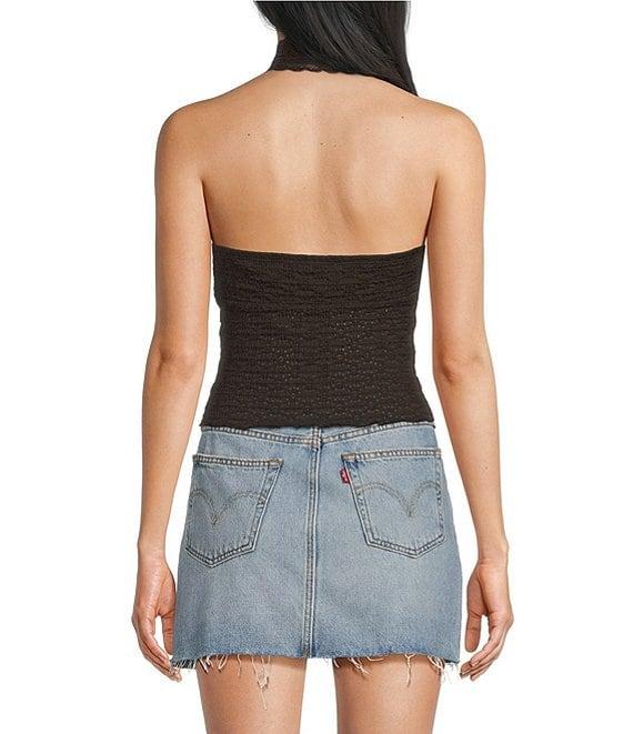 Moa Moa Halter V-Neck Bow Front Top Product Image