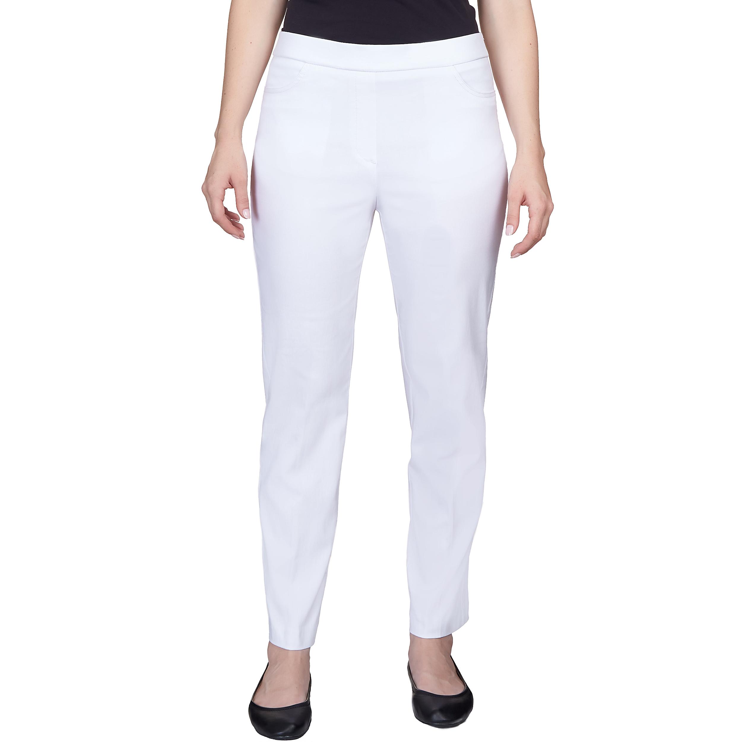 Alfred Dunner Petite Classic Allure Fit Proportioned Pant with Elastic Comfort Waistband Average Length Product Image