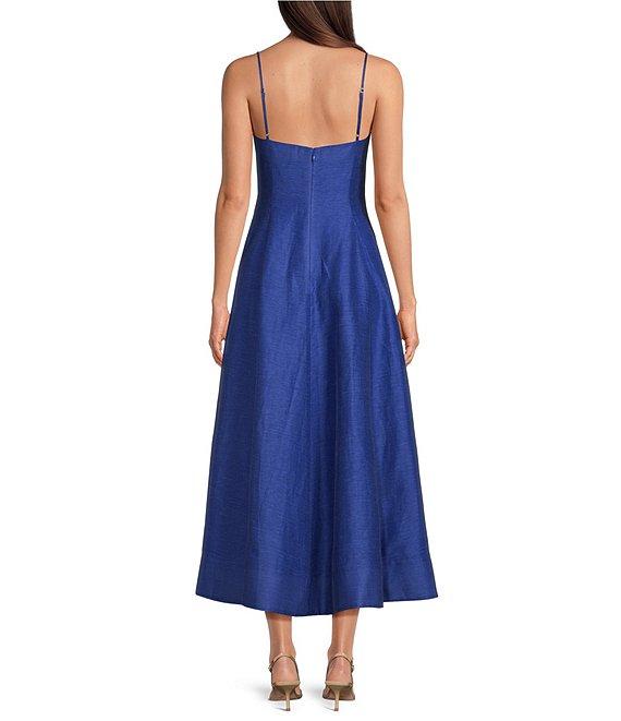 Muse by Marchesa Hydrangea A-Line Sweetheart Neckline Linen Blend Dress Product Image