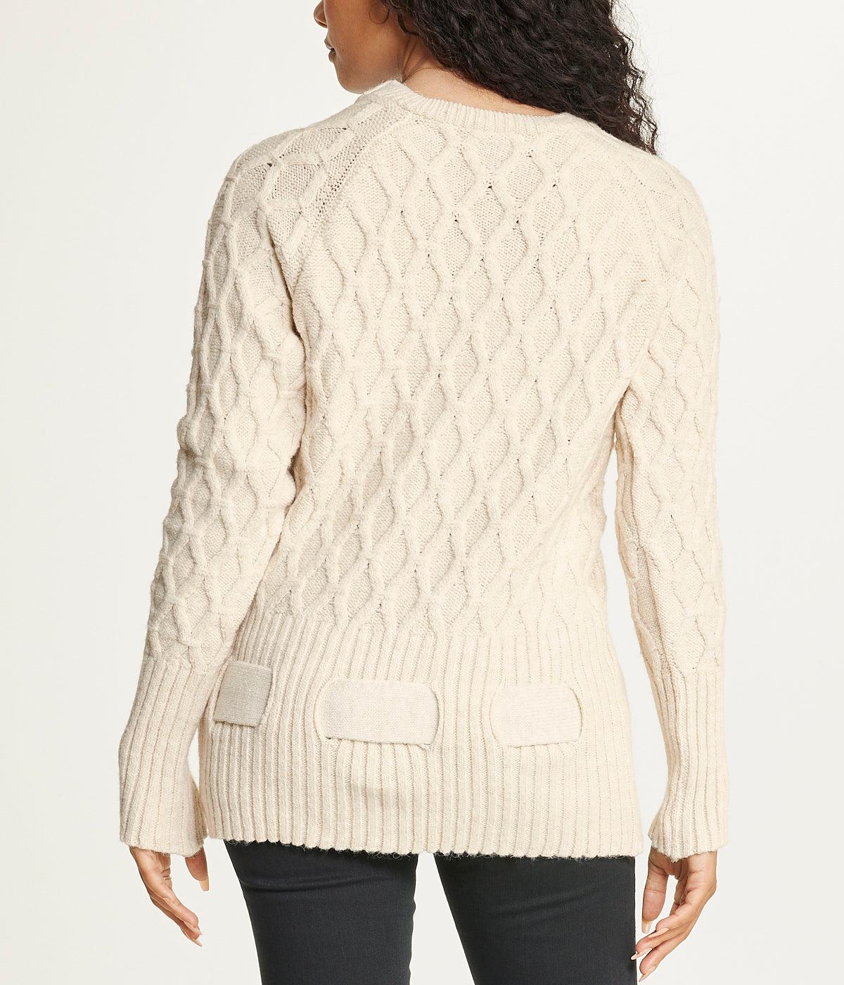 Diamond Belted Tunic Sweater Product Image