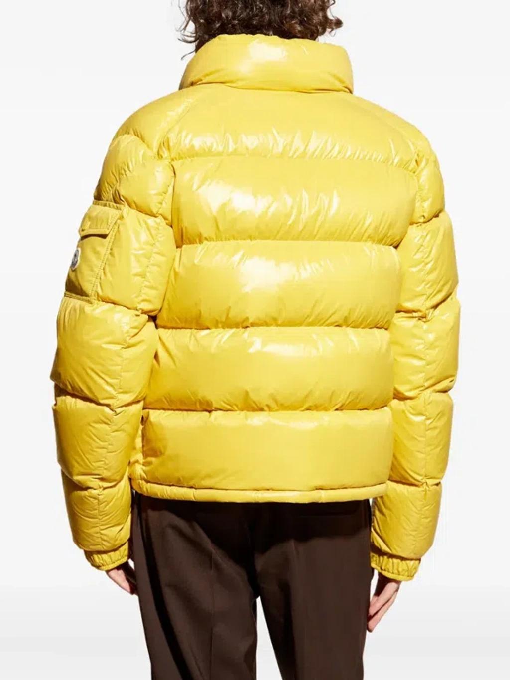 MONCLER Levitha Hooded Short Down Jacket In Yellow Product Image