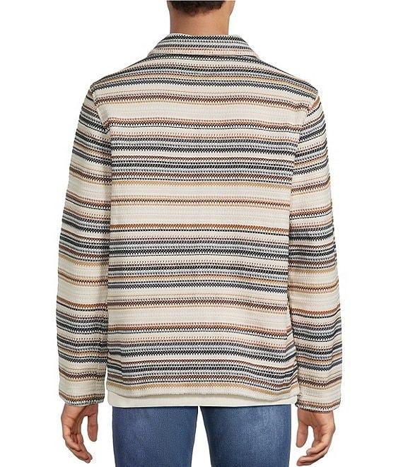 Rowm The Drifter Jacquard Long Sleeve Stripe Chore Jacket Product Image