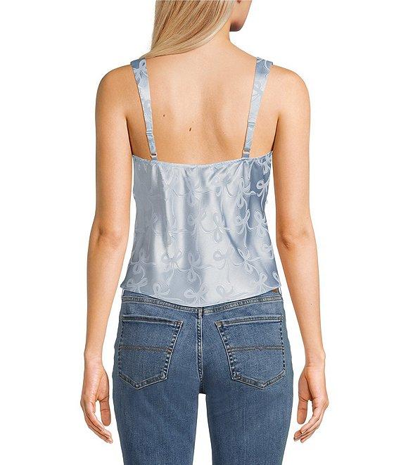 Evolutionary Bow Print Sweetheart Neck Tank Top Product Image