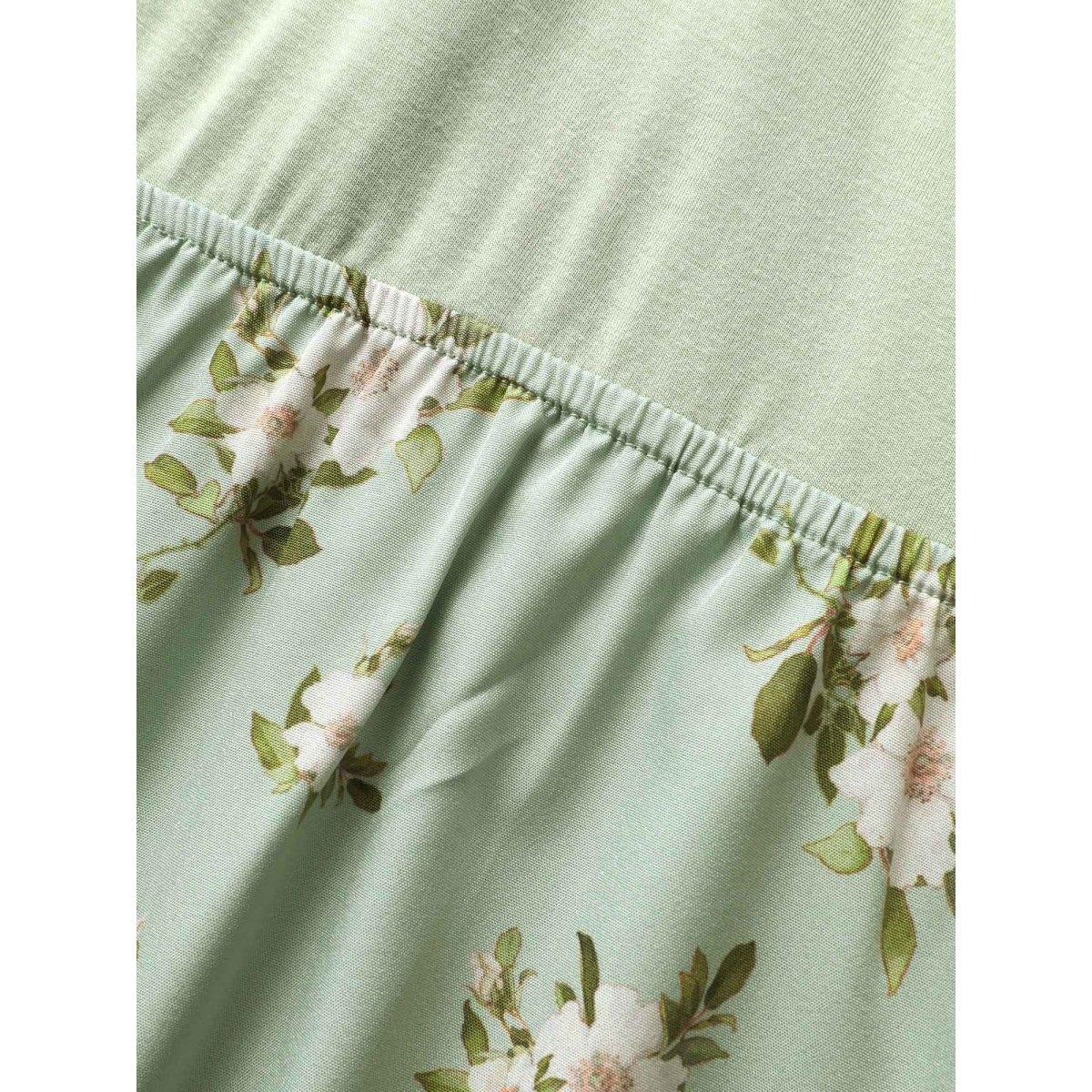 Plus Size Everywhere Dress - Floral Patchwork Sleeveless Dress Palemauve Women Elegant Non Sleeveless Curvy BloomChic 18-20/2X Product Image