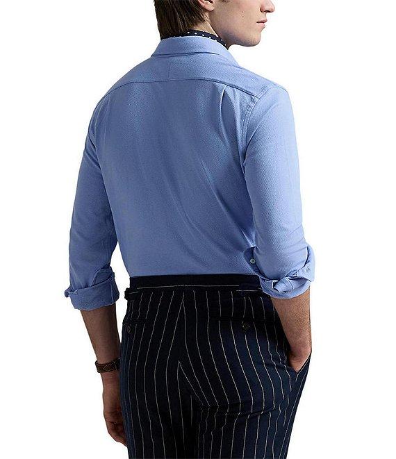 Polo Ralph Lauren Honeycomb-Knit Long Sleeve Woven Shirt Product Image