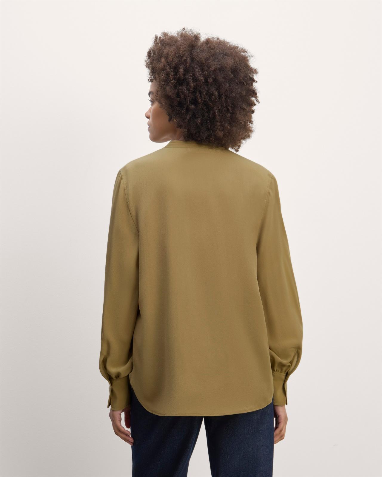 The Henley Shirt in Washable Silk Product Image