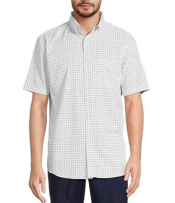Roundtree & Yorke The Traveler Performance Short Sleeve Geo Print Sport Shirt Product Image