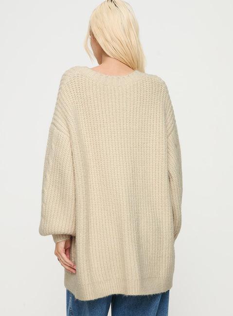 Cameliah Knit Cardigan Cream Product Image