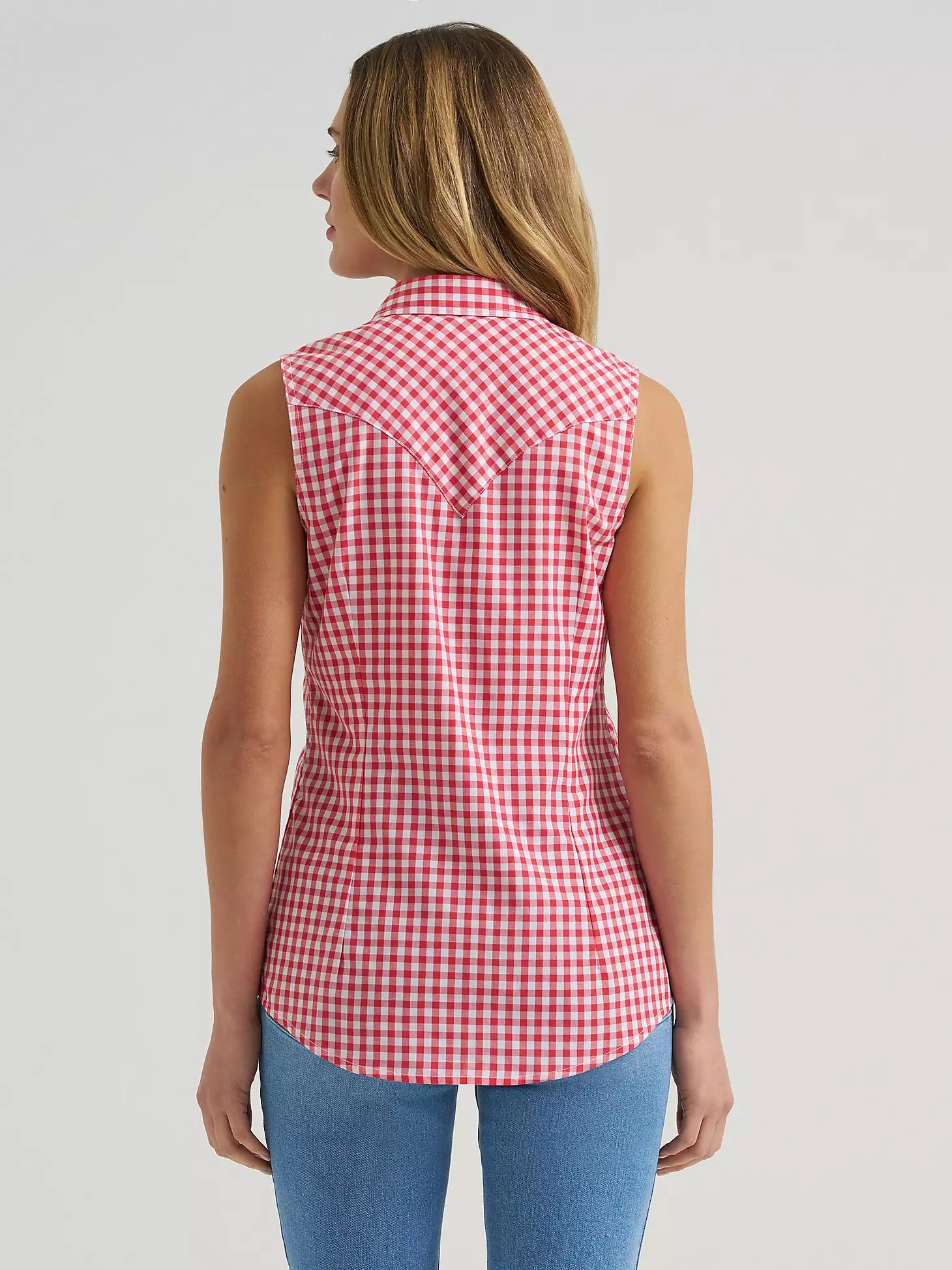 Women's Essential Western Snap Tank Gingham Product Image