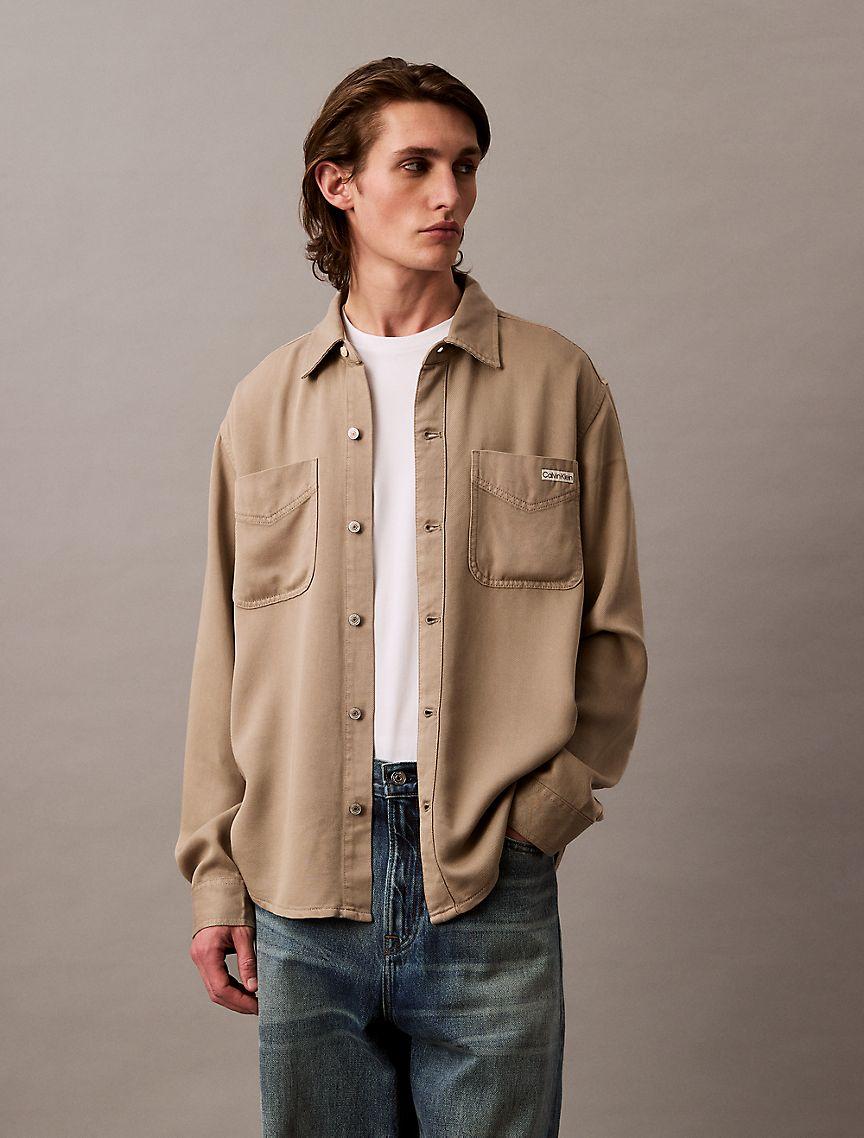 Twill Relaxed Button-Down Shirt Product Image