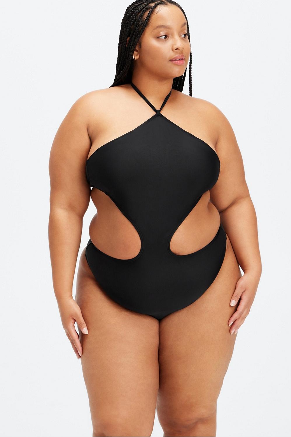 Fabletics Cutout One-Piece Swimsuit Womens black Size XL Product Image