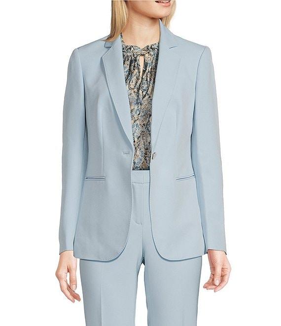 Anne Klein Stretch Notch Collar Pocketed Long Sleeve Coordinating Jacket Product Image