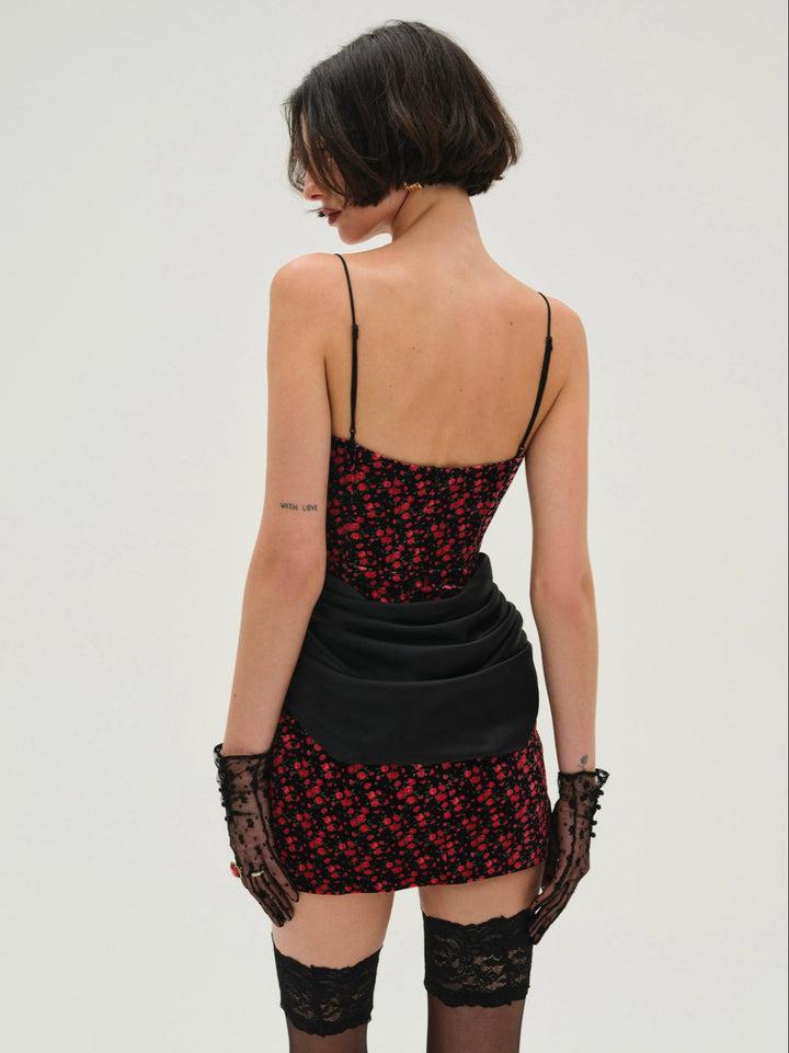 Berry Bud Mini Dress — Red Product Image