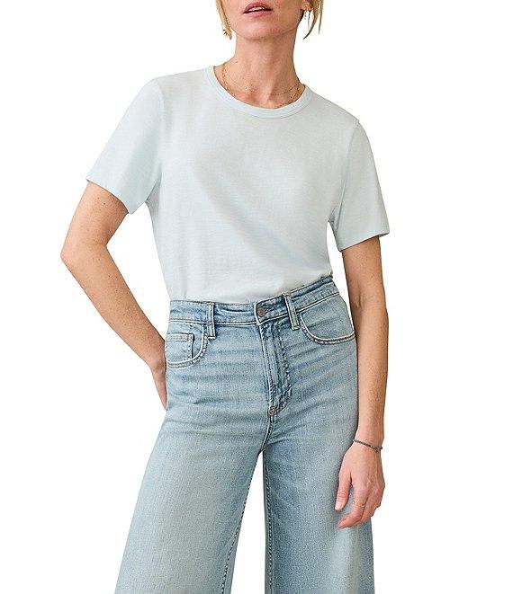 Faherty Organic Cotton Knit Crew Neck Short Sleeve Tee Product Image