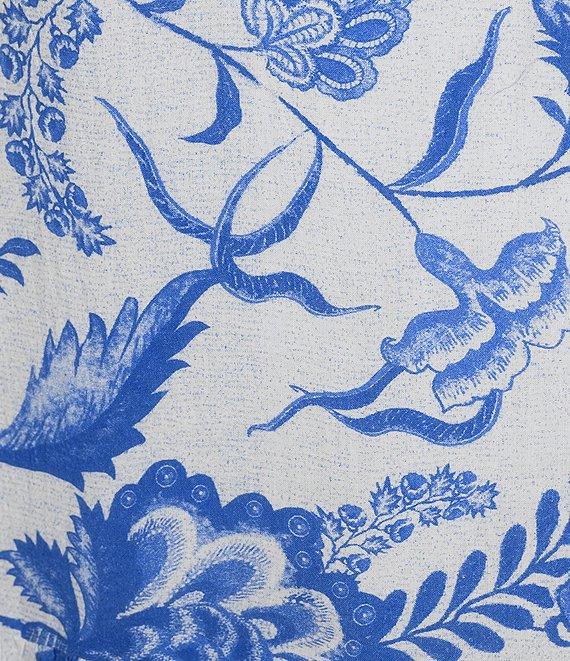 Ro's Garden Brittany Printed V-Neck Sleeveless Midi Dress Product Image