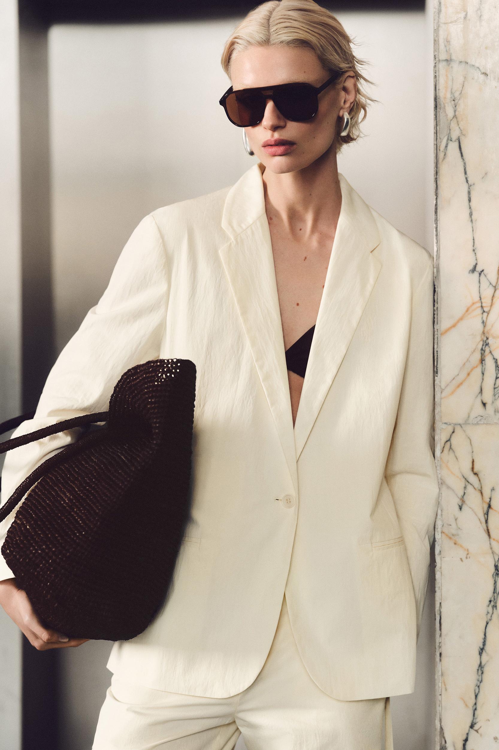 TAILORED COTTON STRAIGHTLEG TROUSERS Product Image