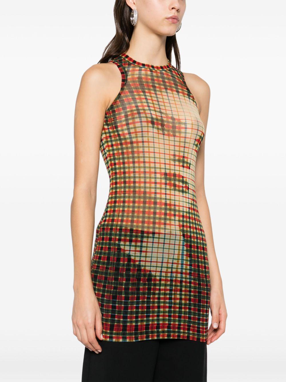 JEAN PAUL GAULTIER Graphic Print Dress In Brown Product Image