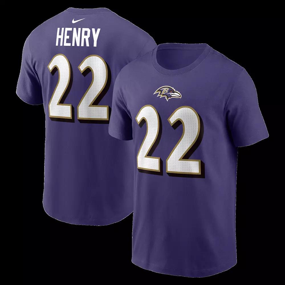 Men's Nike Derrick Henry Purple Baltimore Ravens Player Name & Number T-Shirt,  Product Image