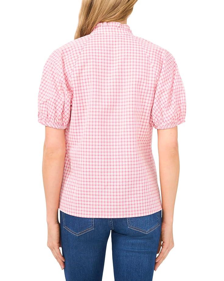 Shoulder Smocking Ruffle Sleeve Tie Top Product Image