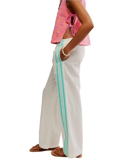 Free People Team Spirit Mid Rise Wide Leg Track Pants Product Image