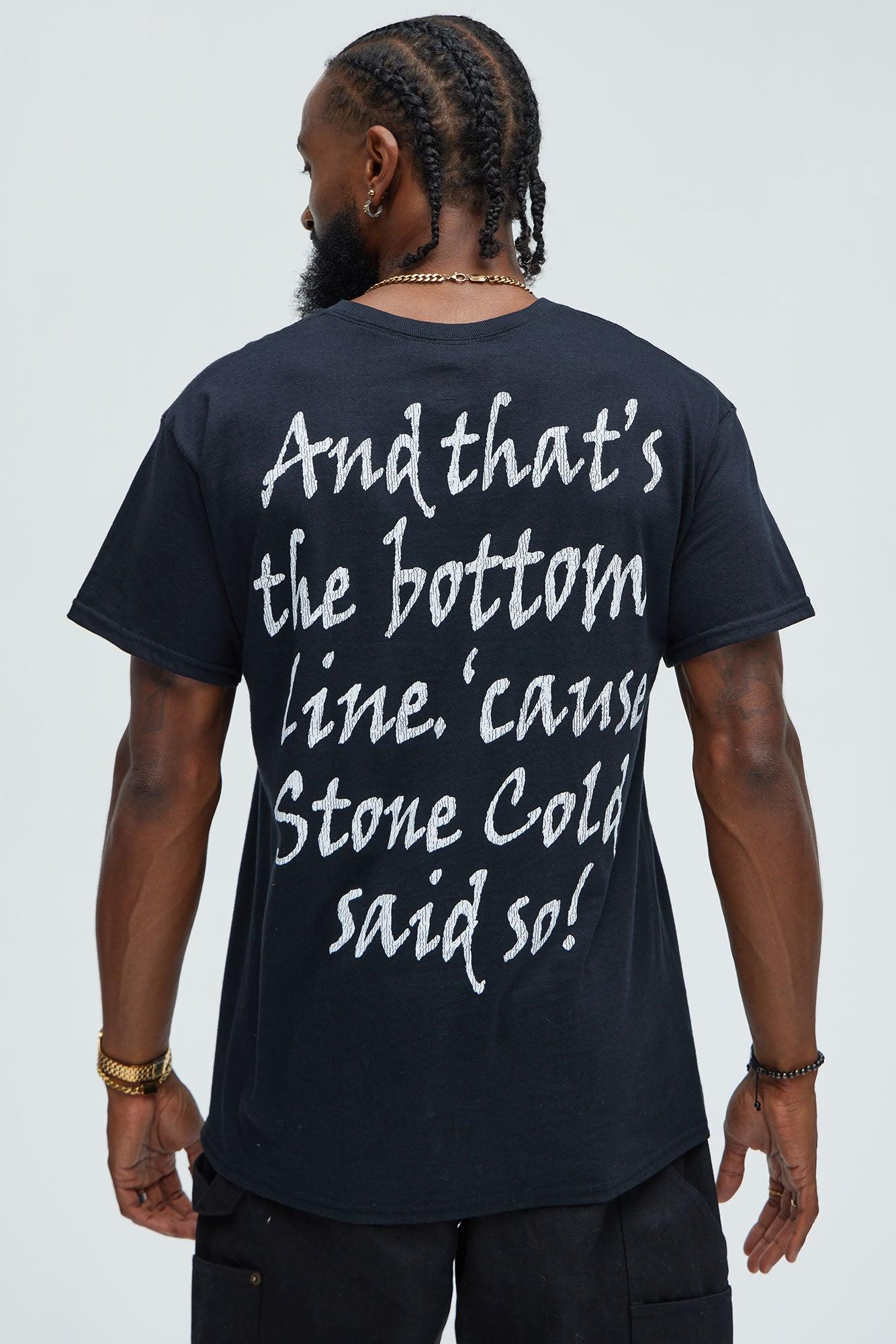 WWE And That's The Bottom Line 'cause Stone Cold Said So Short Sleeve Tee - Black Product Image