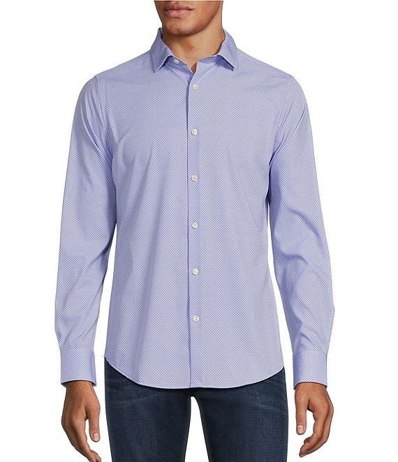 Murano Performance Stretch Slim Fit Triangle Geo Print Long Sleeve Woven Shirt Product Image