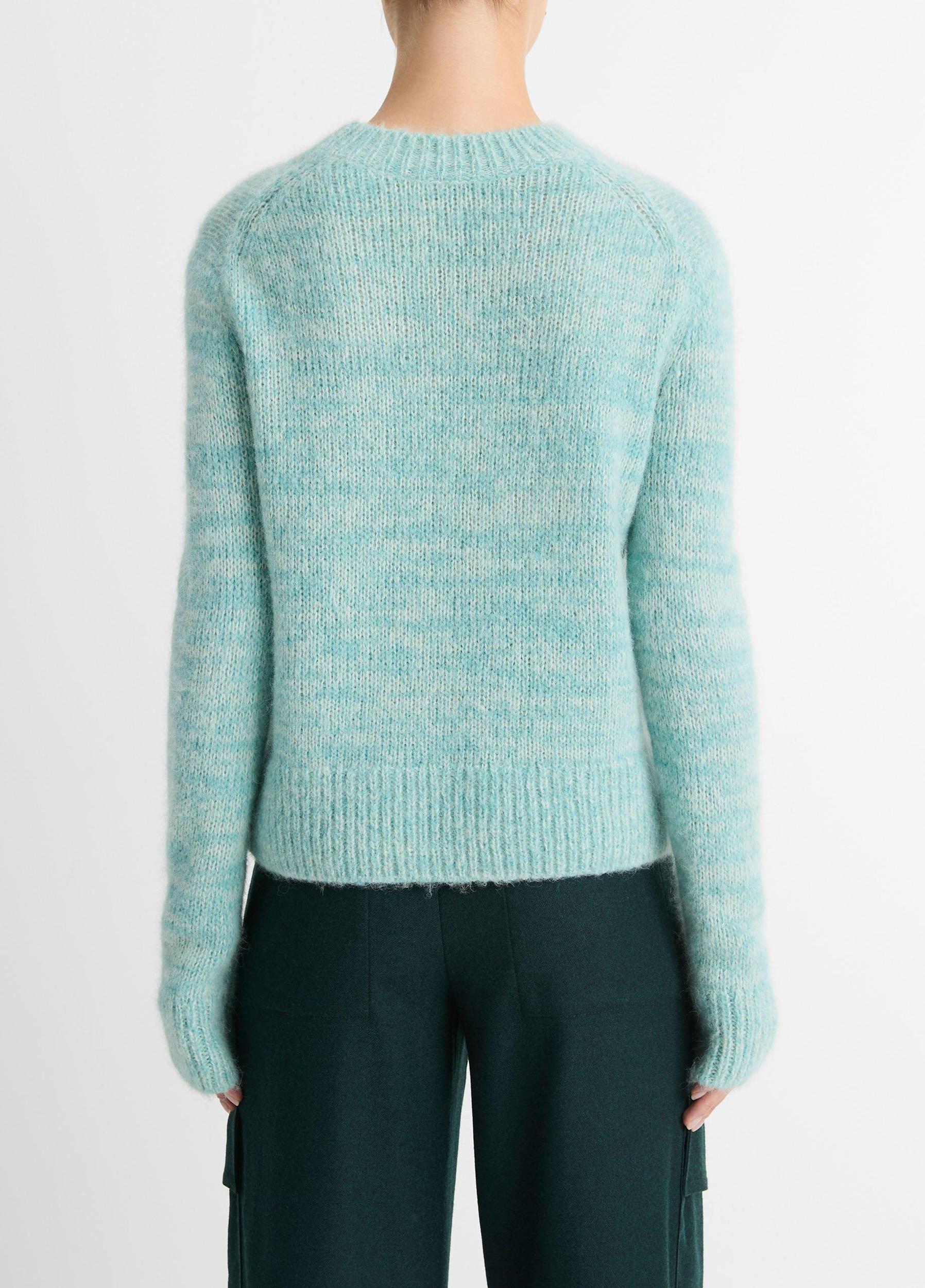 Italian Marled Alpaca-Blend Crew Neck Sweater Product Image