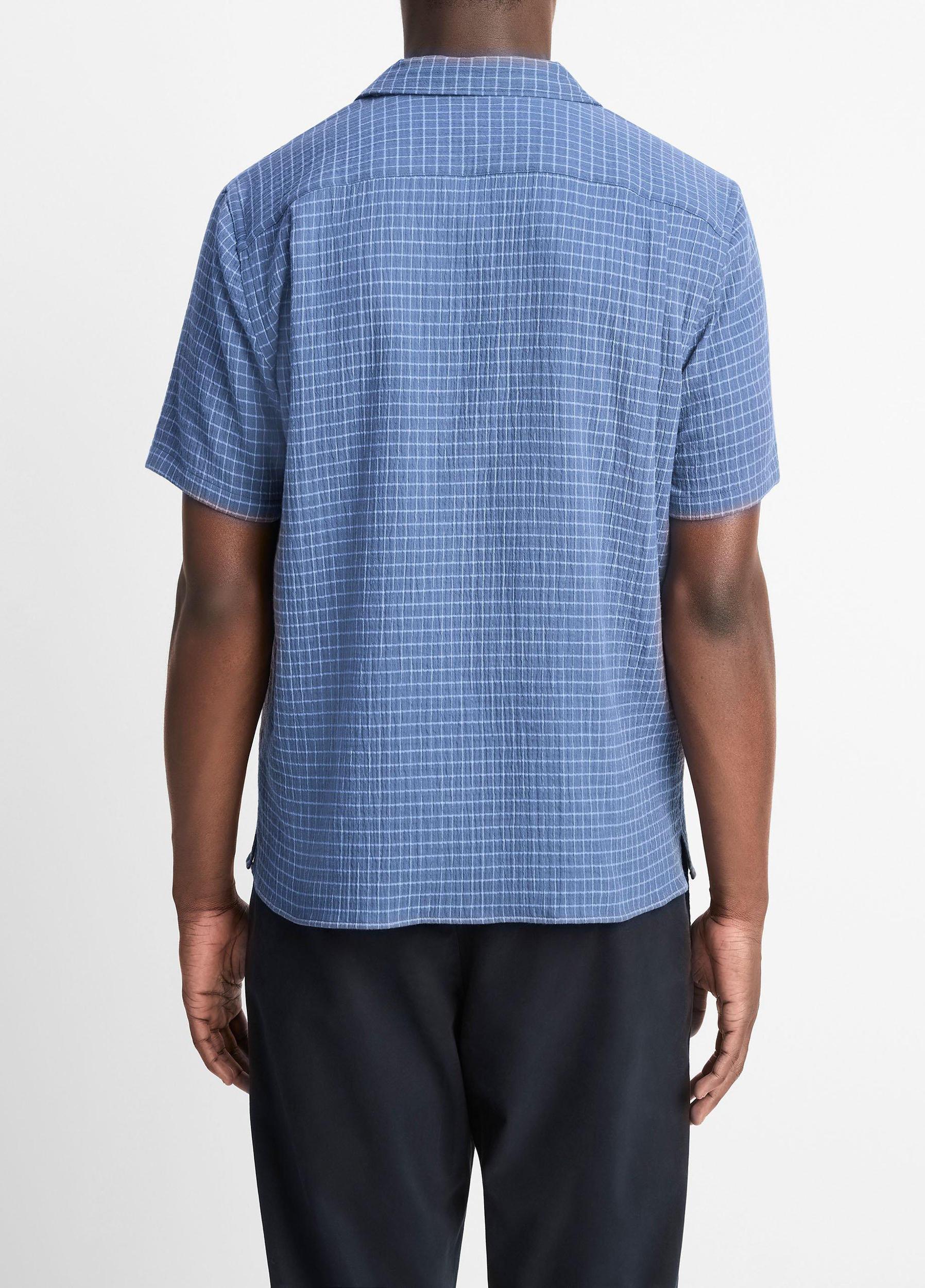 Provence Plaid Double-Face Italian Cotton Button-Front Shirt Product Image