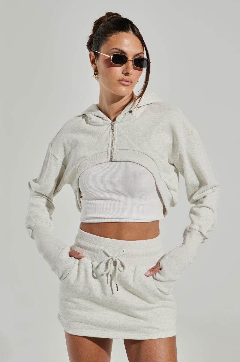 STINGY WITH MY TIME SUPER CROPPED SWEATSHIRT Product Image