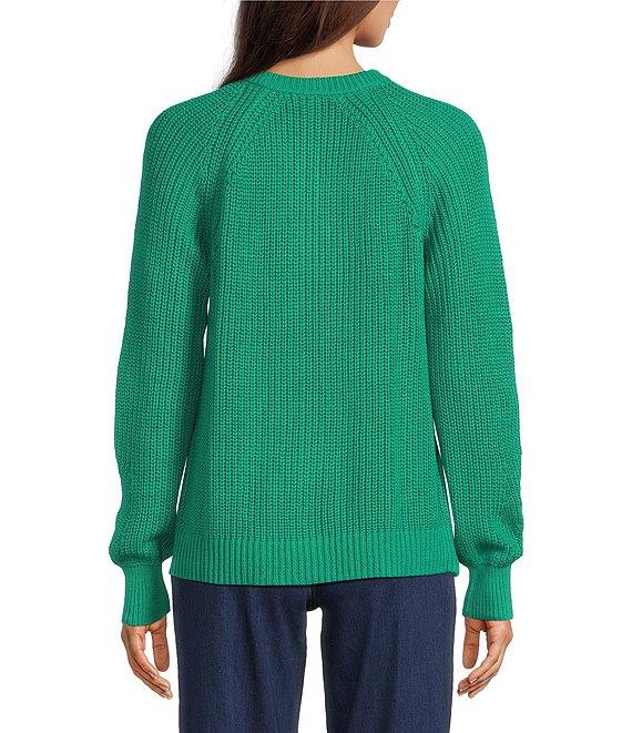 Lilly Pulitzer Bristow Combed Cotton Knit Crew Neck Long Sleeve Cardigan Product Image