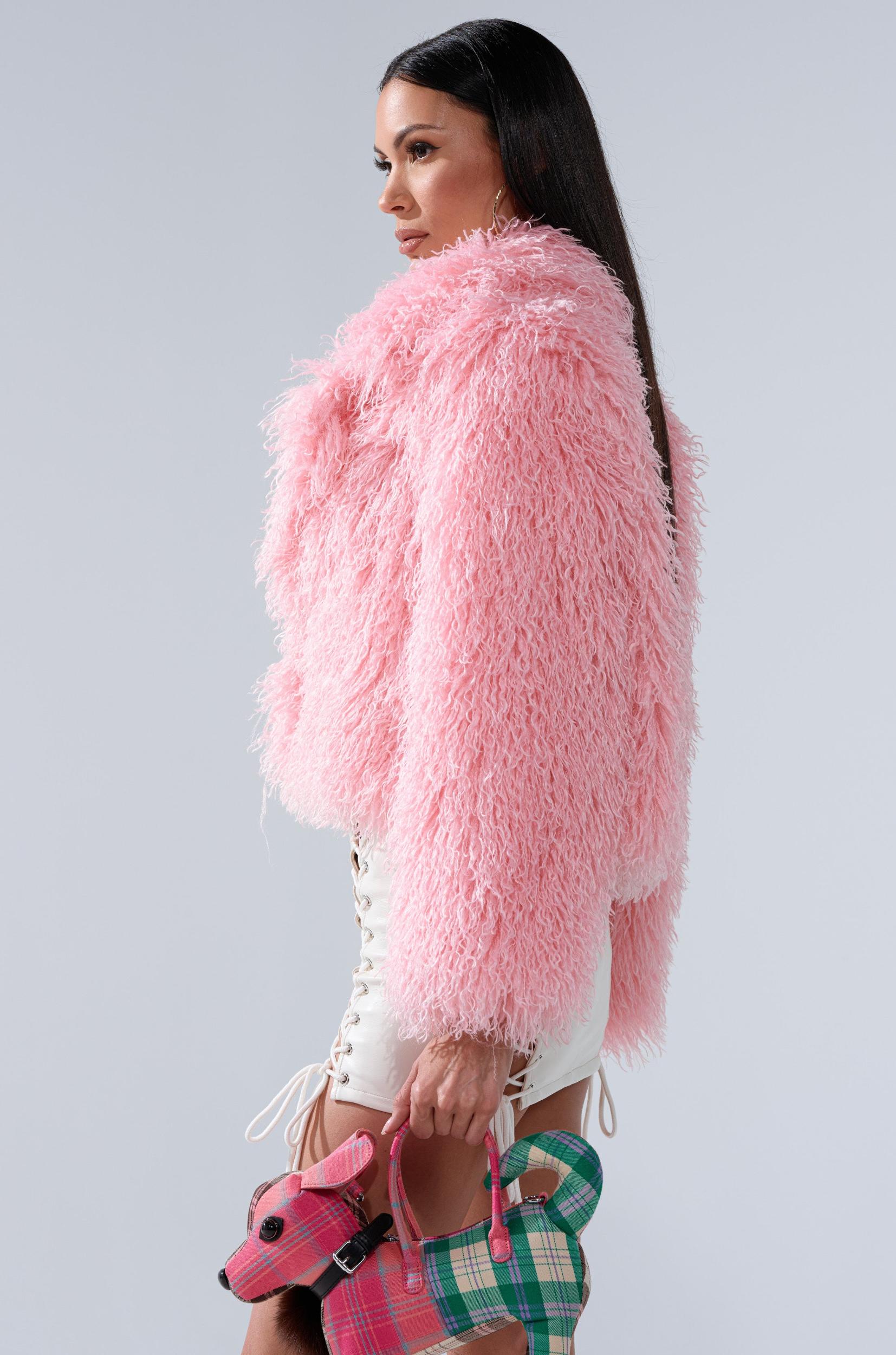 DIVINE FEMININE FAUX FUR COAT Product Image